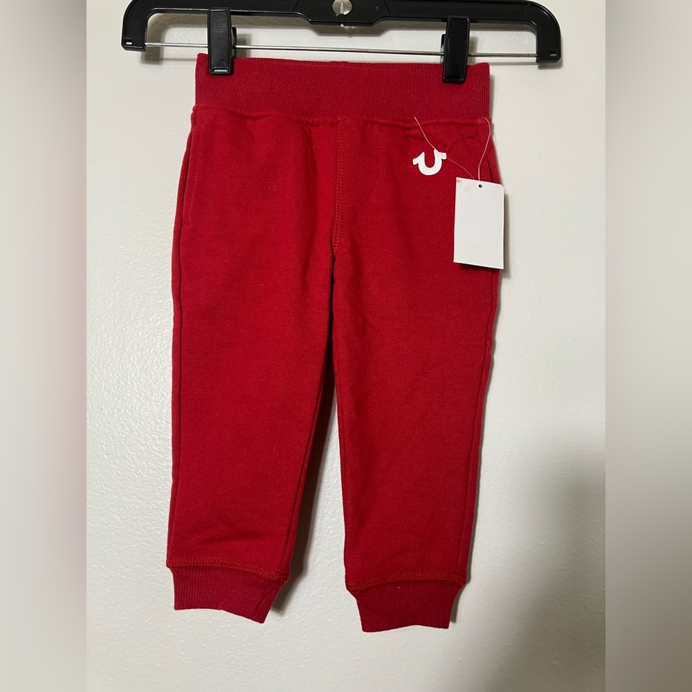 true religion Joggers Kids 12M Red Pull On NEW!!!